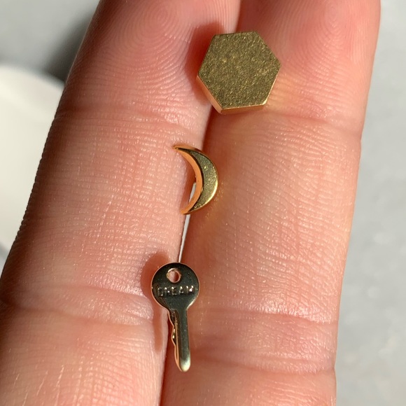 Madewell Jewelry - Gold Stud Earring Trio